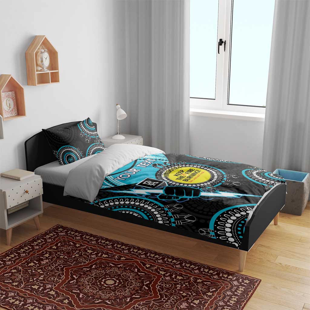 Custom AFL Power NAIDOC Week Bedding Set Keep The Fire Burning Indigenous Art - Vibe Hoodie Shop