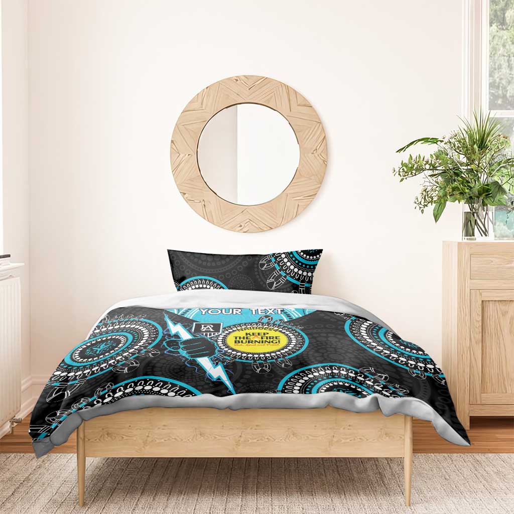 Custom AFL Power NAIDOC Week Bedding Set Keep The Fire Burning Indigenous Art - Vibe Hoodie Shop