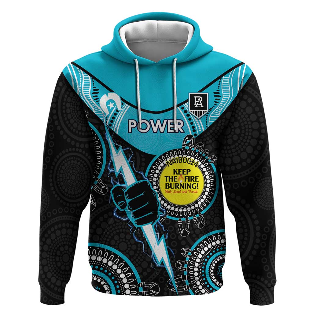 Custom AFL Power NAIDOC Week Hoodie Keep The Fire Burning Indigenous Art - Vibe Hoodie Shop