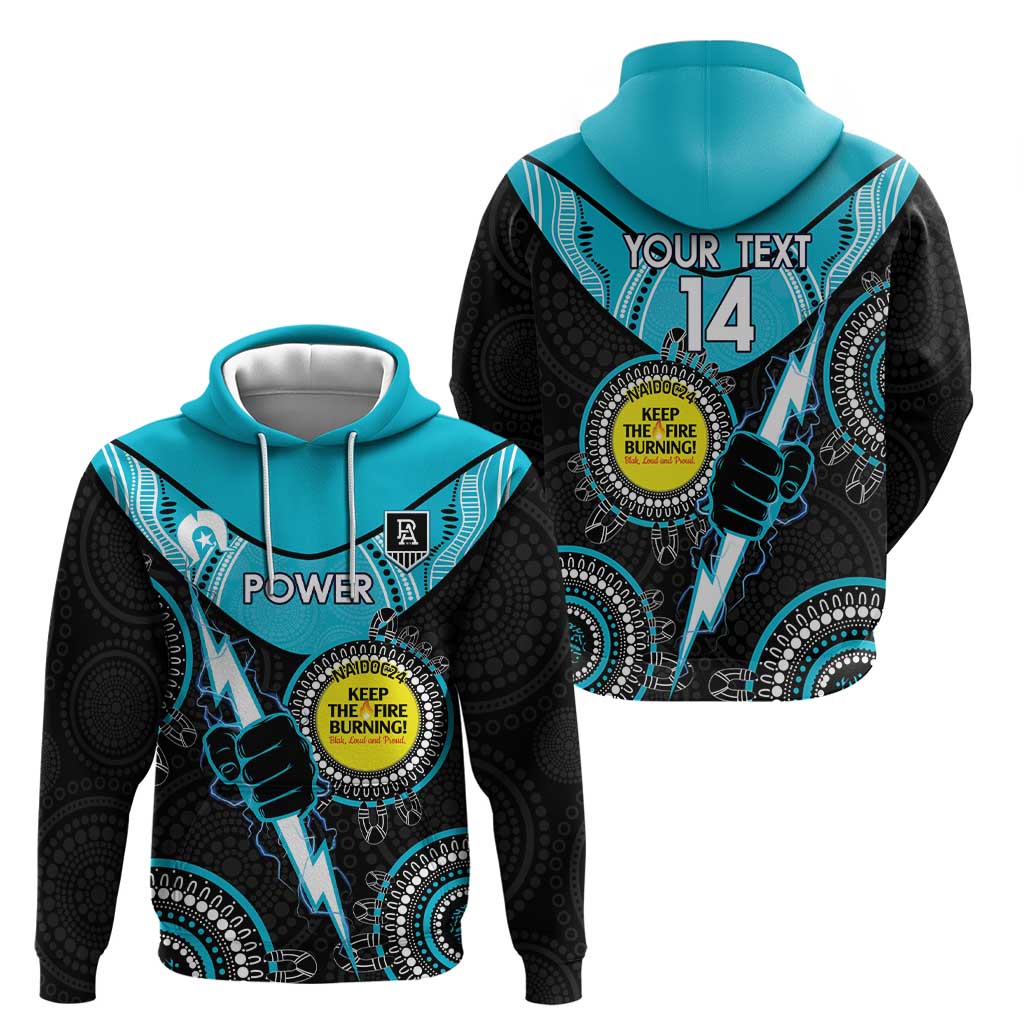 Custom AFL Power NAIDOC Week Hoodie Keep The Fire Burning Indigenous Art - Vibe Hoodie Shop