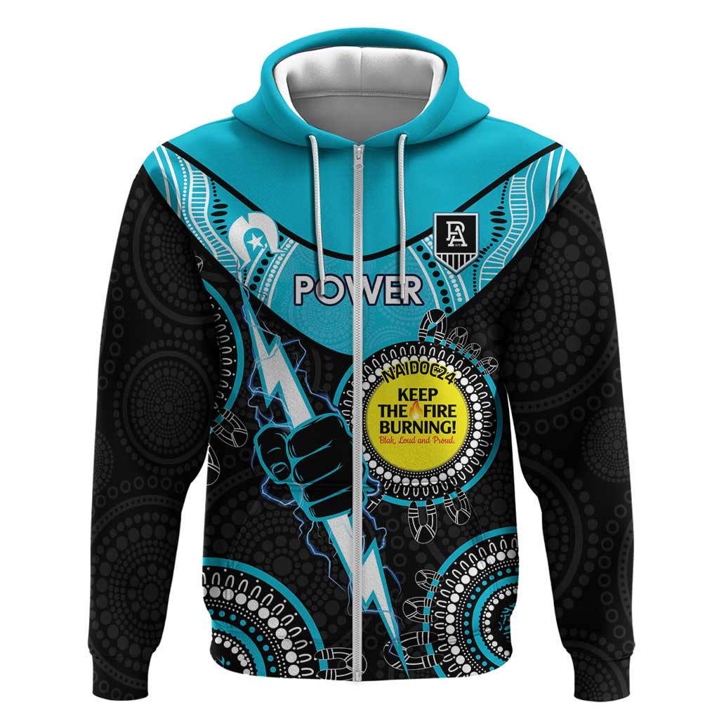 Custom AFL Power NAIDOC Week Hoodie Keep The Fire Burning Indigenous Art - Vibe Hoodie Shop