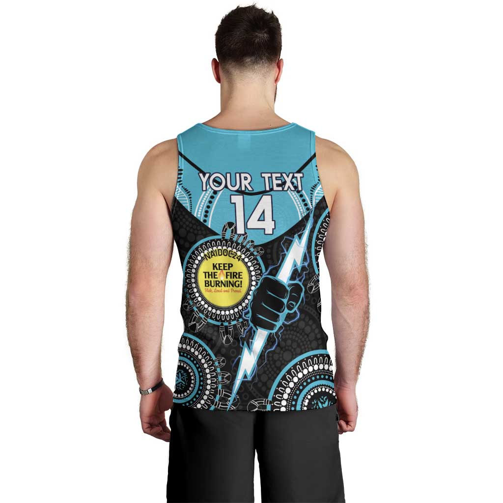 Custom AFL Power NAIDOC Week Men Tank Top Keep The Fire Burning Indigenous Art - Vibe Hoodie Shop