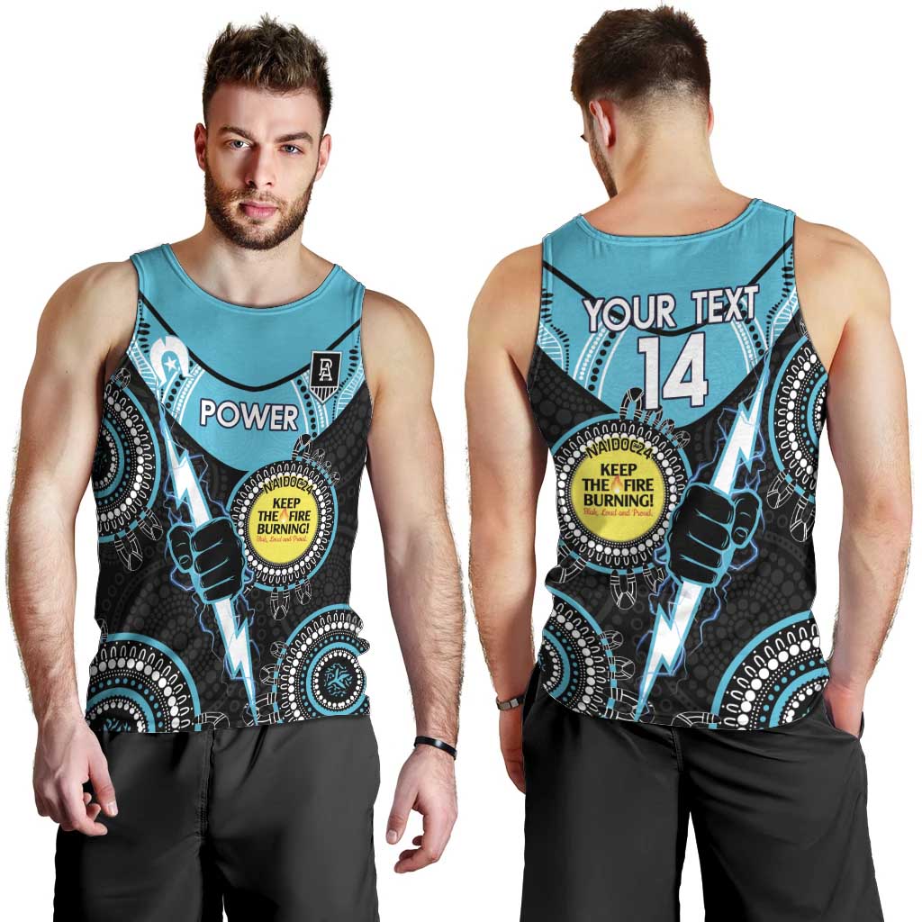 Custom AFL Power NAIDOC Week Men Tank Top Keep The Fire Burning Indigenous Art - Vibe Hoodie Shop