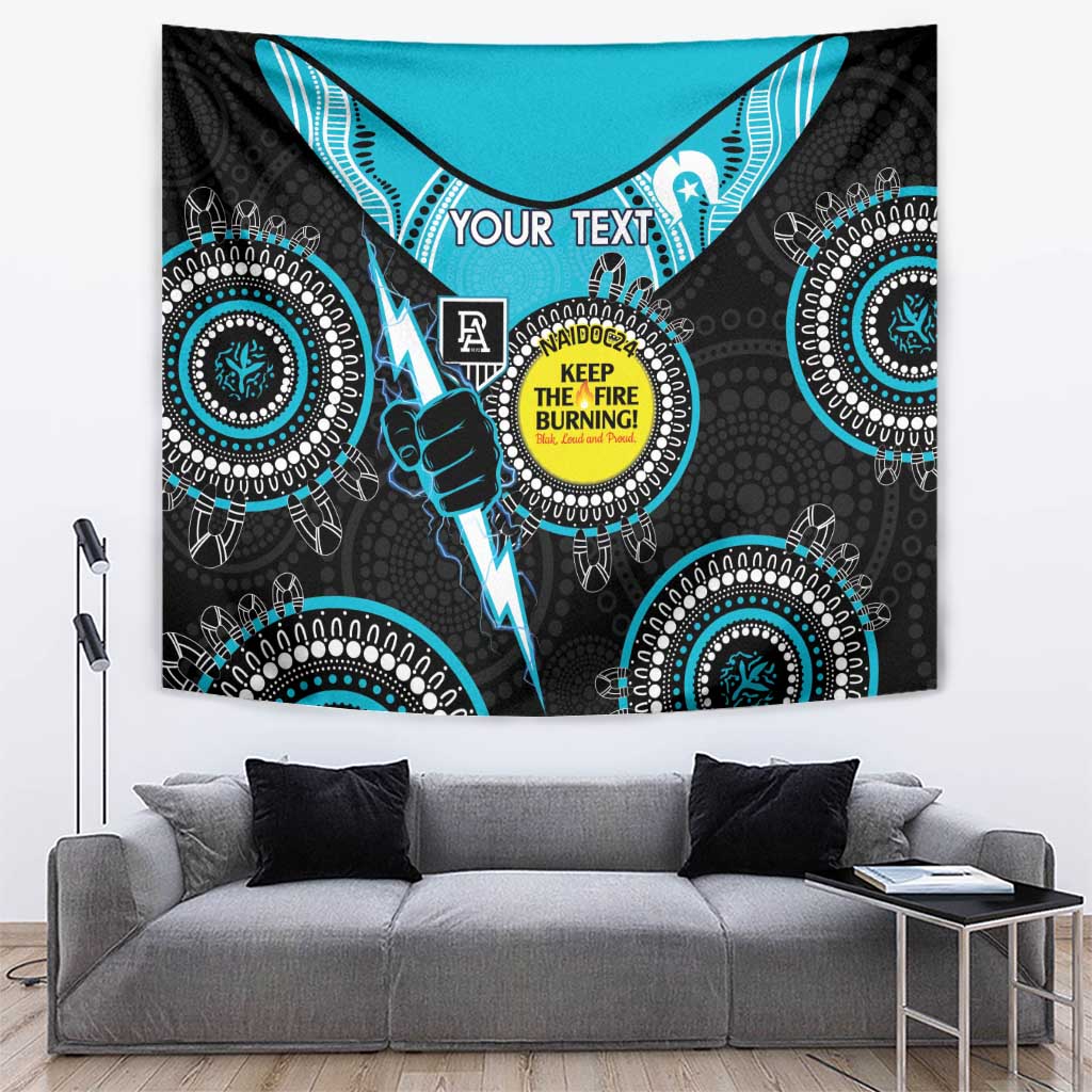 Custom AFL Power NAIDOC Week Tapestry Keep The Fire Burning Indigenous Art - Vibe Hoodie Shop