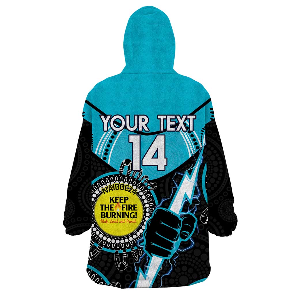 Custom AFL Power NAIDOC Week Wearable Blanket Hoodie Keep The Fire Burning Indigenous Art - Vibe Hoodie Shop