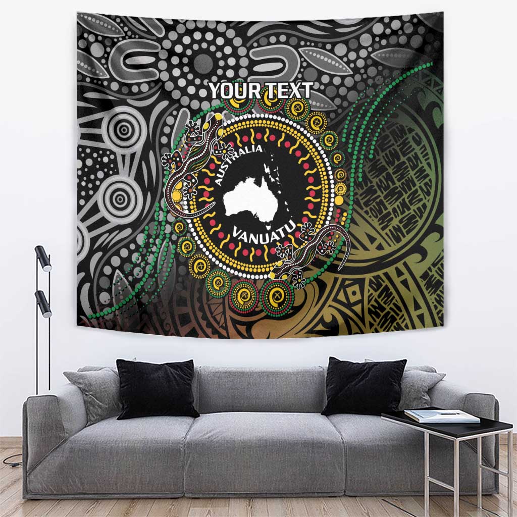 Personalised Australia And Vanuatu Tapestry Aboriginal Lizard Polynesia Ni-Van Pig Tusk - Vibe Hoodie Shop