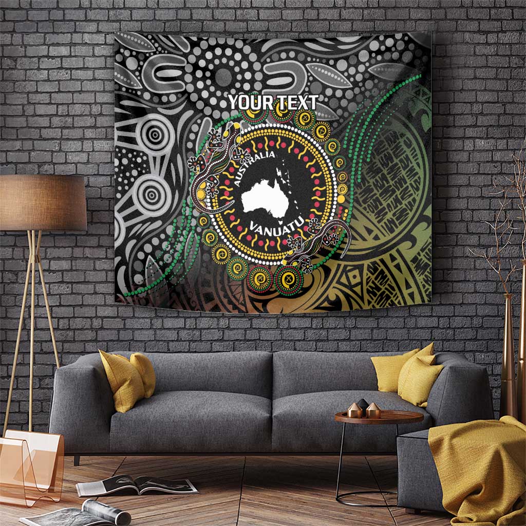 Personalised Australia And Vanuatu Tapestry Aboriginal Lizard Polynesia Ni-Van Pig Tusk - Vibe Hoodie Shop