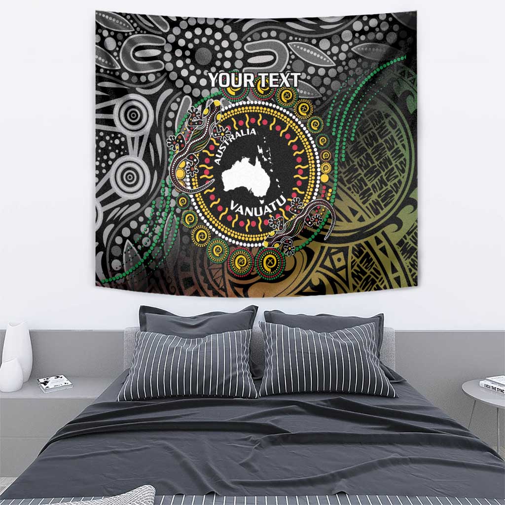 Personalised Australia And Vanuatu Tapestry Aboriginal Lizard Polynesia Ni-Van Pig Tusk - Vibe Hoodie Shop