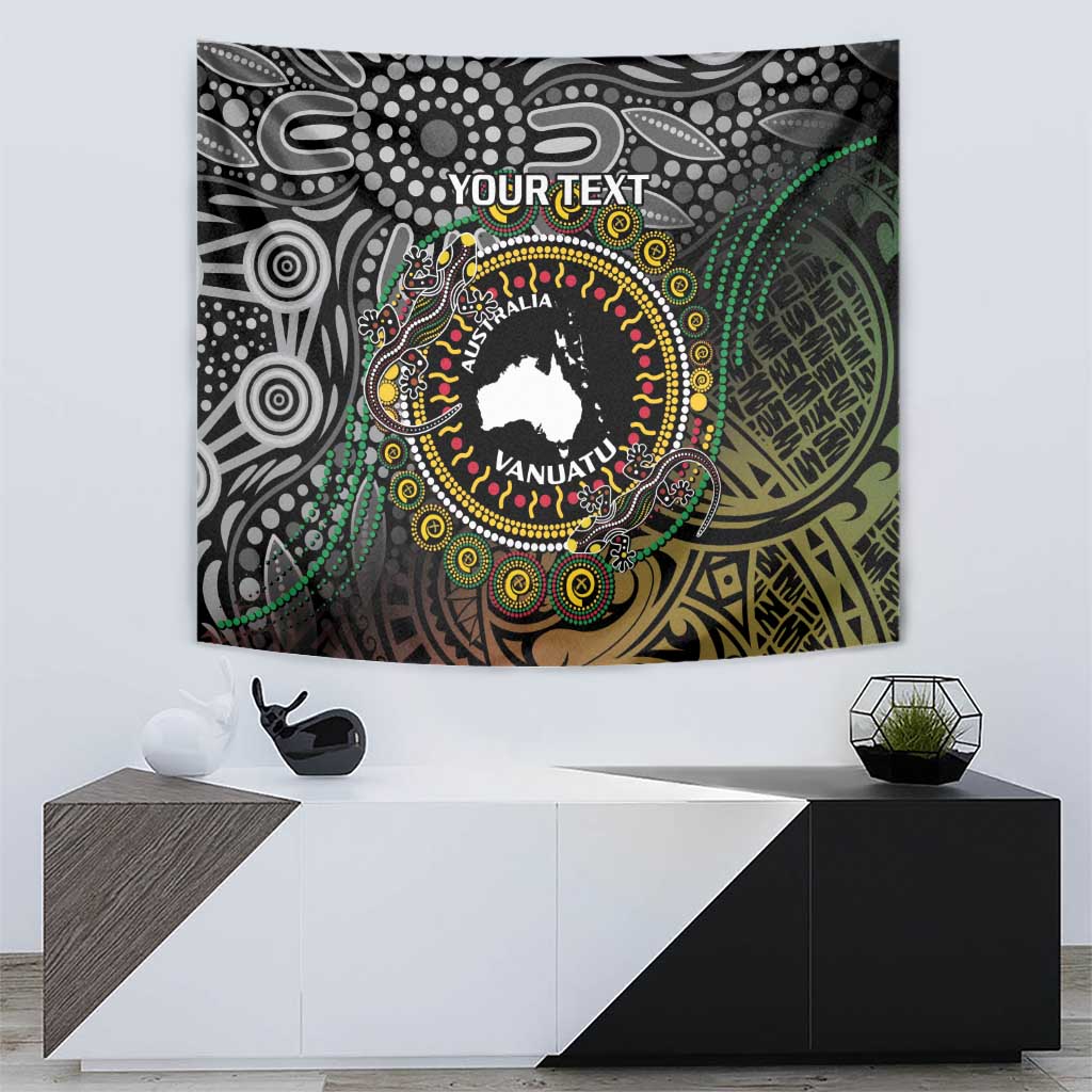 Personalised Australia And Vanuatu Tapestry Aboriginal Lizard Polynesia Ni-Van Pig Tusk - Vibe Hoodie Shop