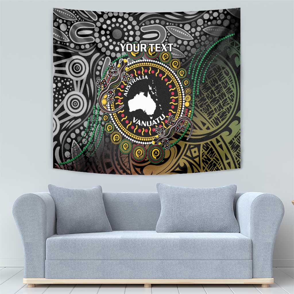 Personalised Australia And Vanuatu Tapestry Aboriginal Lizard Polynesia Ni-Van Pig Tusk - Vibe Hoodie Shop