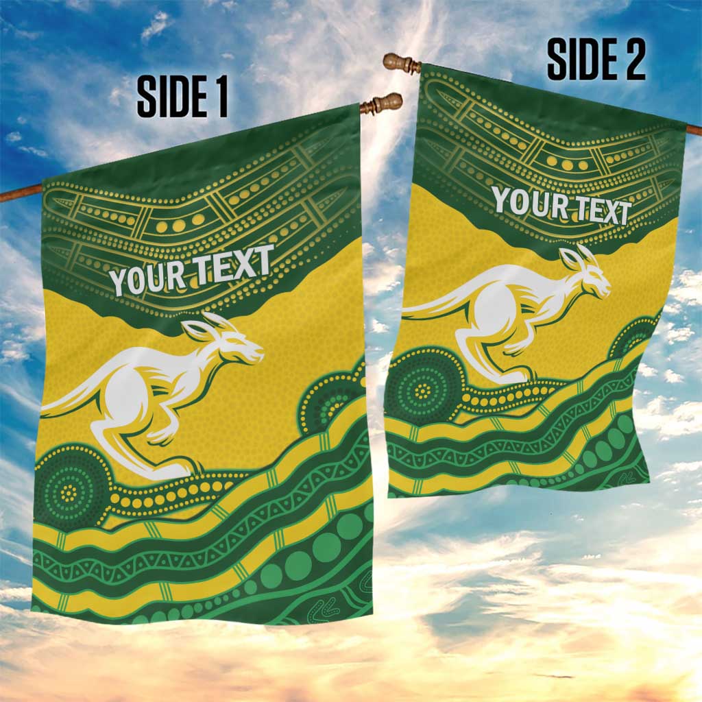 Custom Australia Hockeyroos Garden Flag Aussie Kangaroo Indigenous Art - Vibe Hoodie Shop