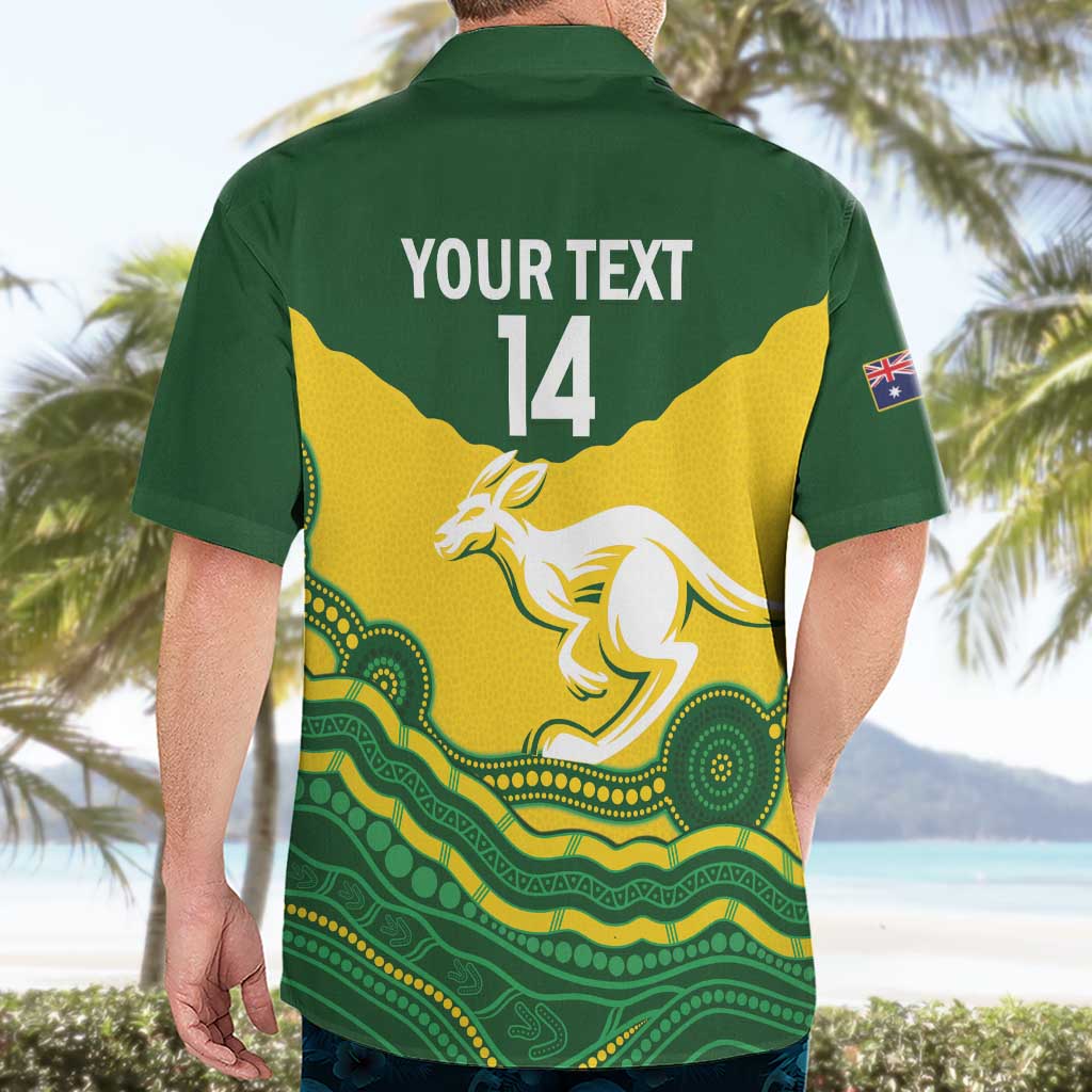 Custom Australia Hockeyroos Hawaiian Shirt Aussie Kangaroo Indigenous Art - Vibe Hoodie Shop