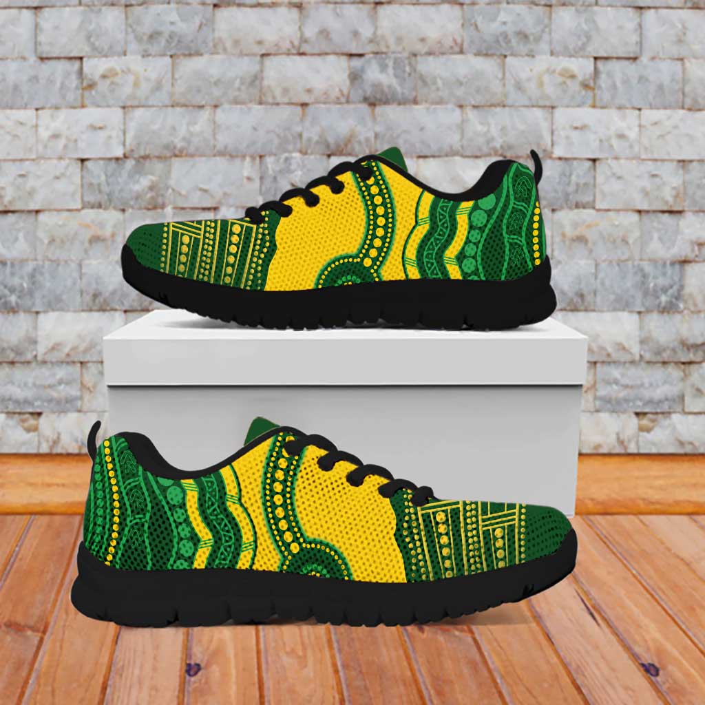 Australia Hockeyroos Sneakers Aussie Kangaroo Indigenous Art - Vibe Hoodie Shop