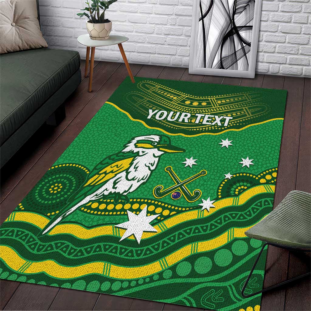 Custom Australia Kookaburras Area Rug Indigenous Art - Vibe Hoodie Shop