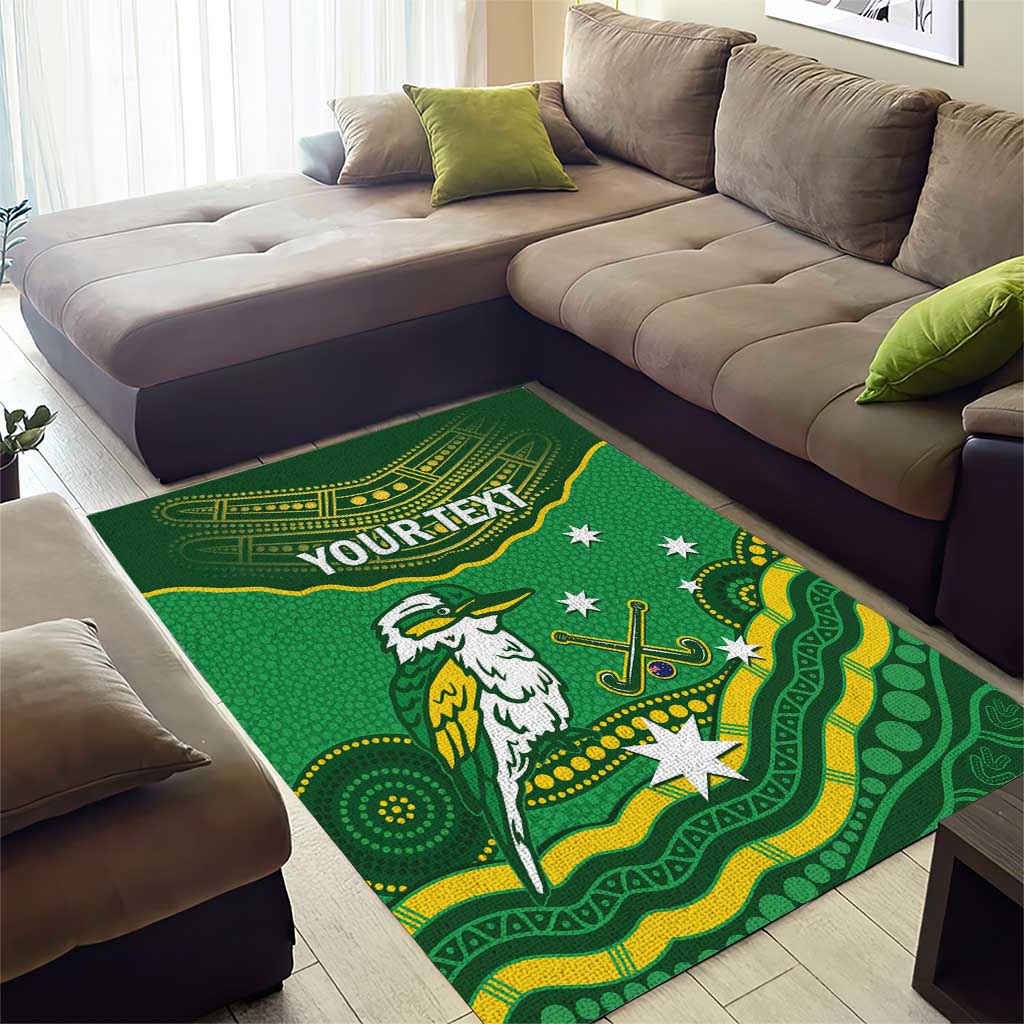 Custom Australia Kookaburras Area Rug Indigenous Art - Vibe Hoodie Shop