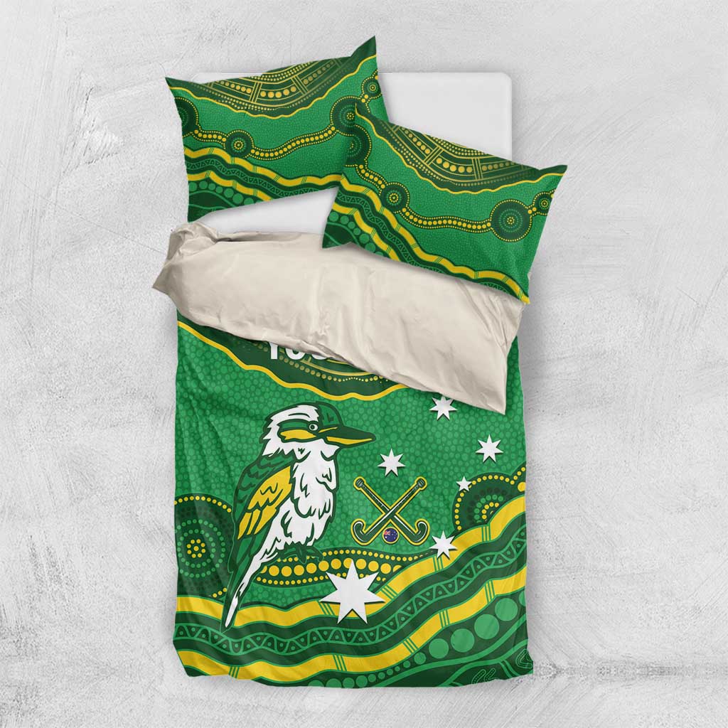 Custom Australia Kookaburras Bedding Set Indigenous Art - Vibe Hoodie Shop