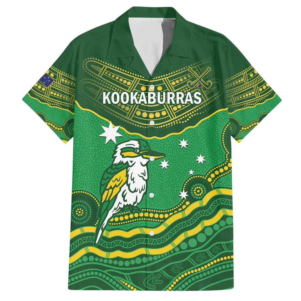 Custom Australia Kookaburras Hawaiian Shirt Indigenous Art - Vibe Hoodie Shop