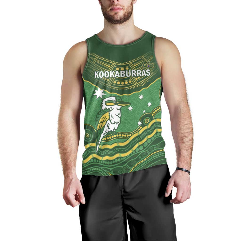Custom Australia Kookaburras Men Tank Top Indigenous Art - Vibe Hoodie Shop