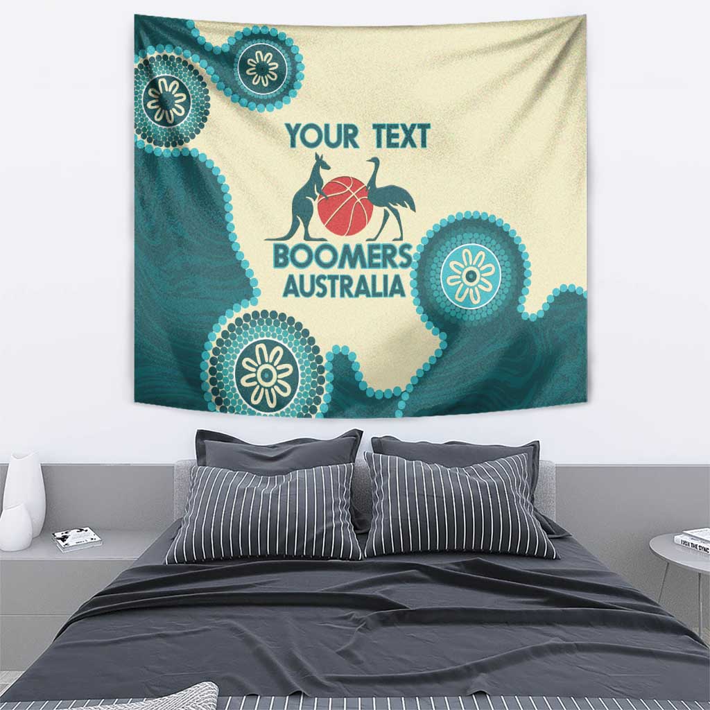 Custom Australia Boomers Tapestry Aboriginal With Marble Pattern - Cyan - Vibe Hoodie Shop