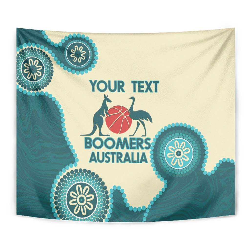 Custom Australia Boomers Tapestry Aboriginal With Marble Pattern - Cyan - Vibe Hoodie Shop