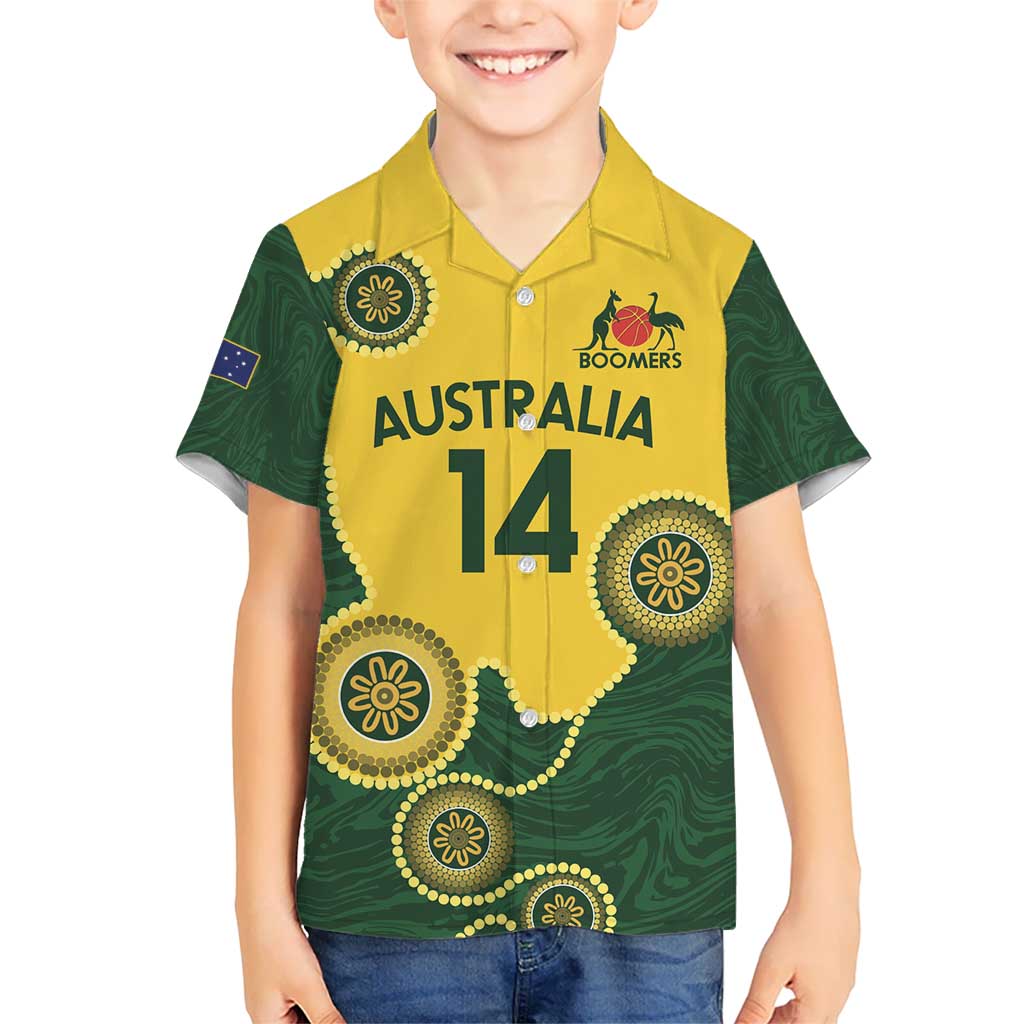 Custom Australia Boomers Hawaiian Shirt Aboriginal With Marble Pattern - Yellow - Vibe Hoodie Shop