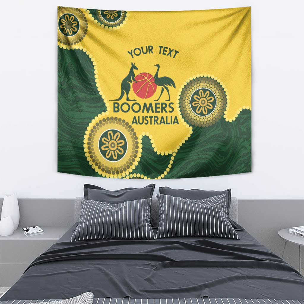 Custom Australia Boomers Tapestry Aboriginal With Marble Pattern - Yellow - Vibe Hoodie Shop