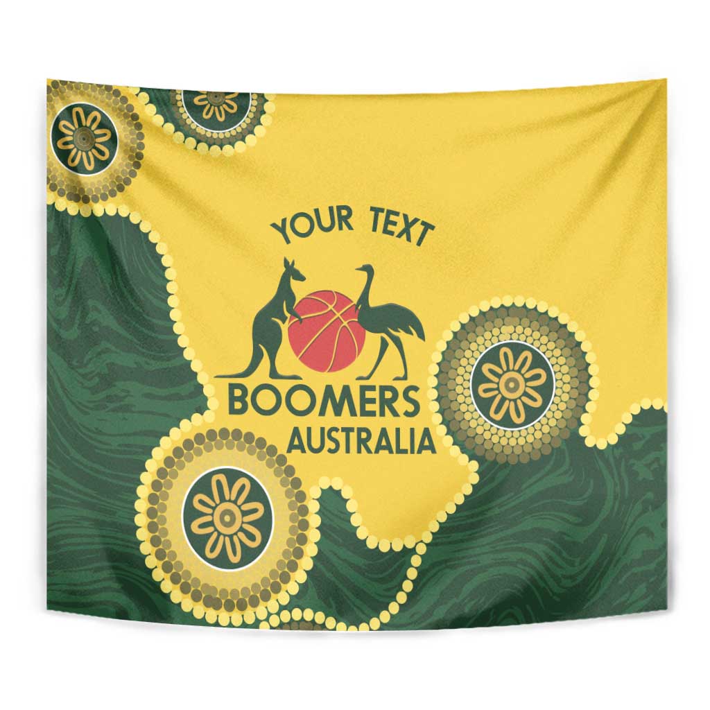 Custom Australia Boomers Tapestry Aboriginal With Marble Pattern - Yellow - Vibe Hoodie Shop