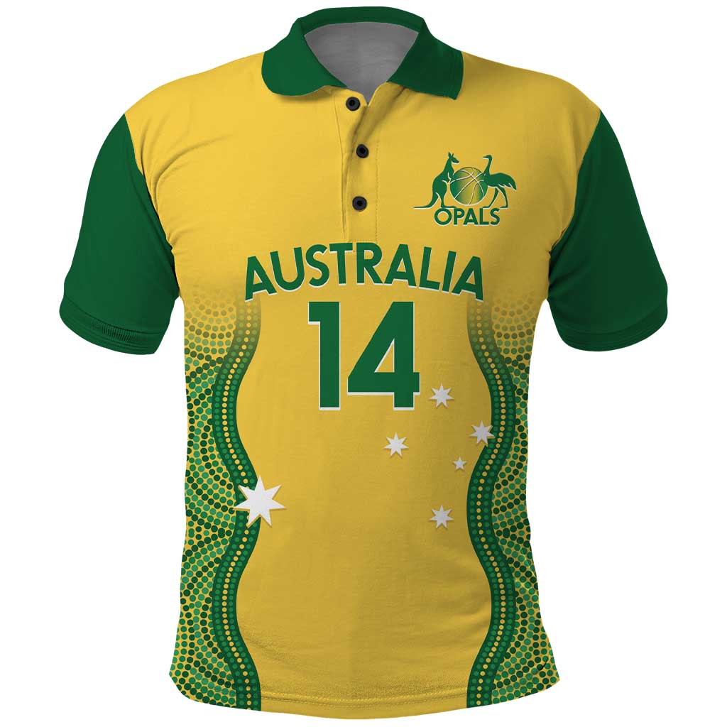 Custom Australia Opals Polo Shirt Indigenous Art - Vibe Hoodie Shop