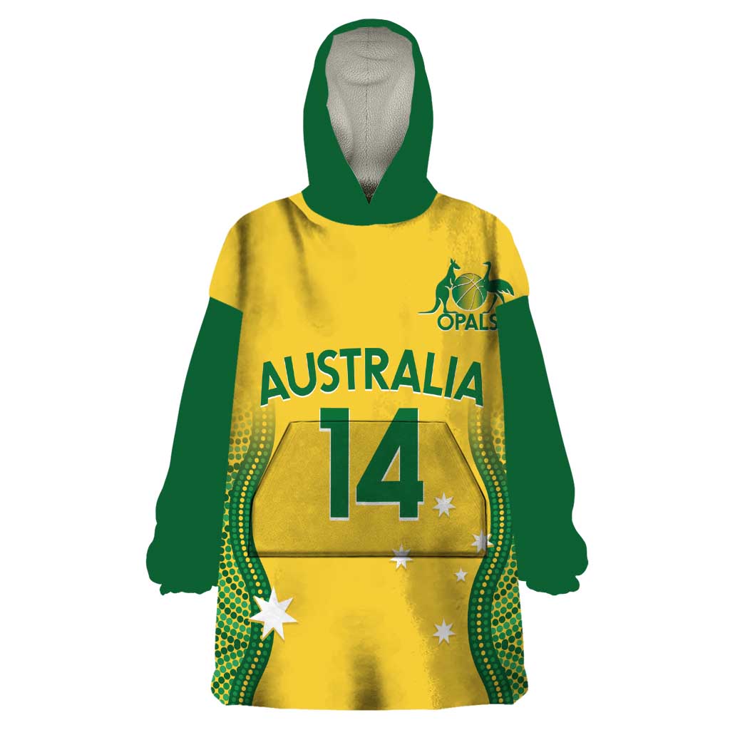 Custom Australia Opals Wearable Blanket Hoodie Indigenous Art - Vibe Hoodie Shop