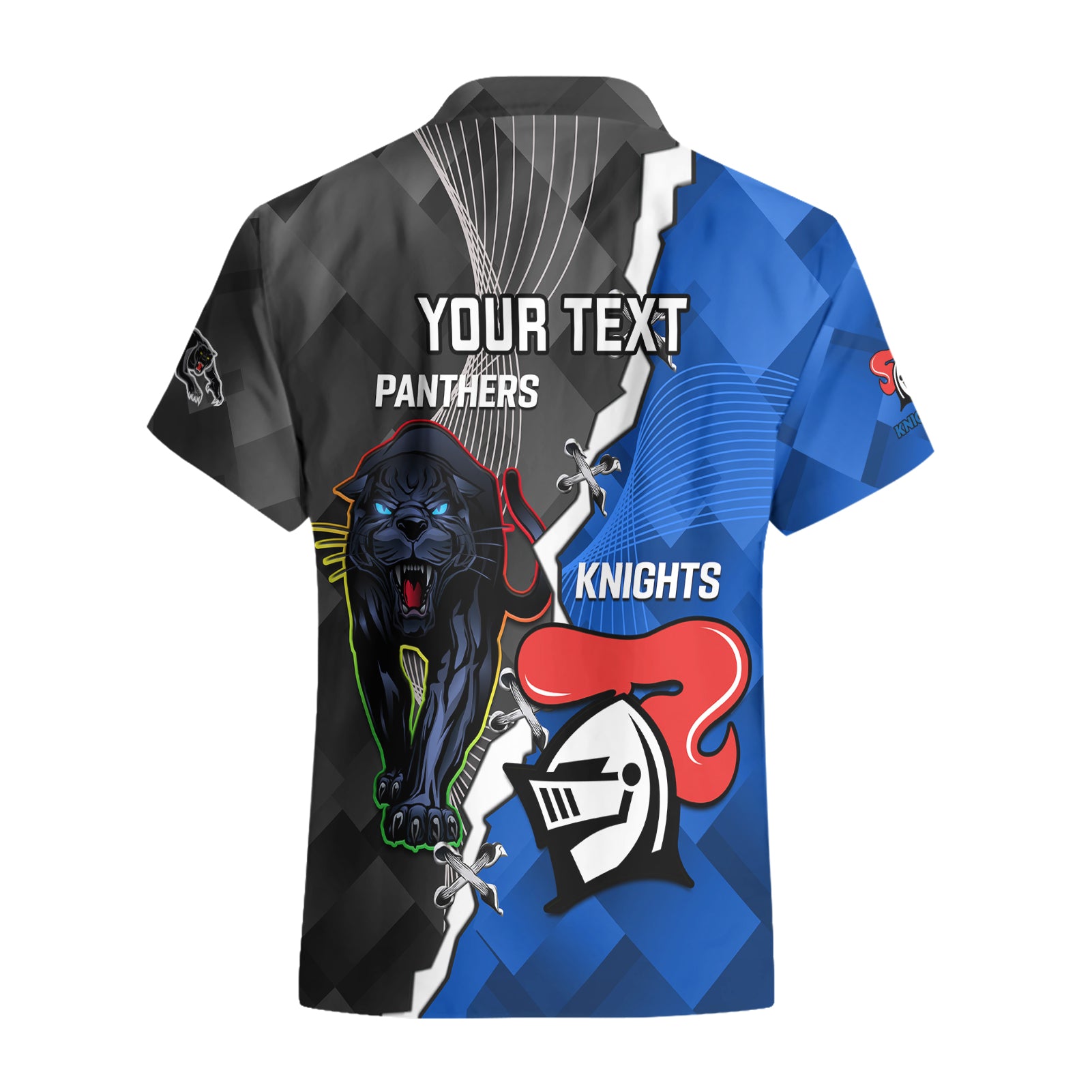 Personalised Panthers And Knights Rugby Hawaiian Shirt 2023 Sporty Style - Vibe Hoodie Shop