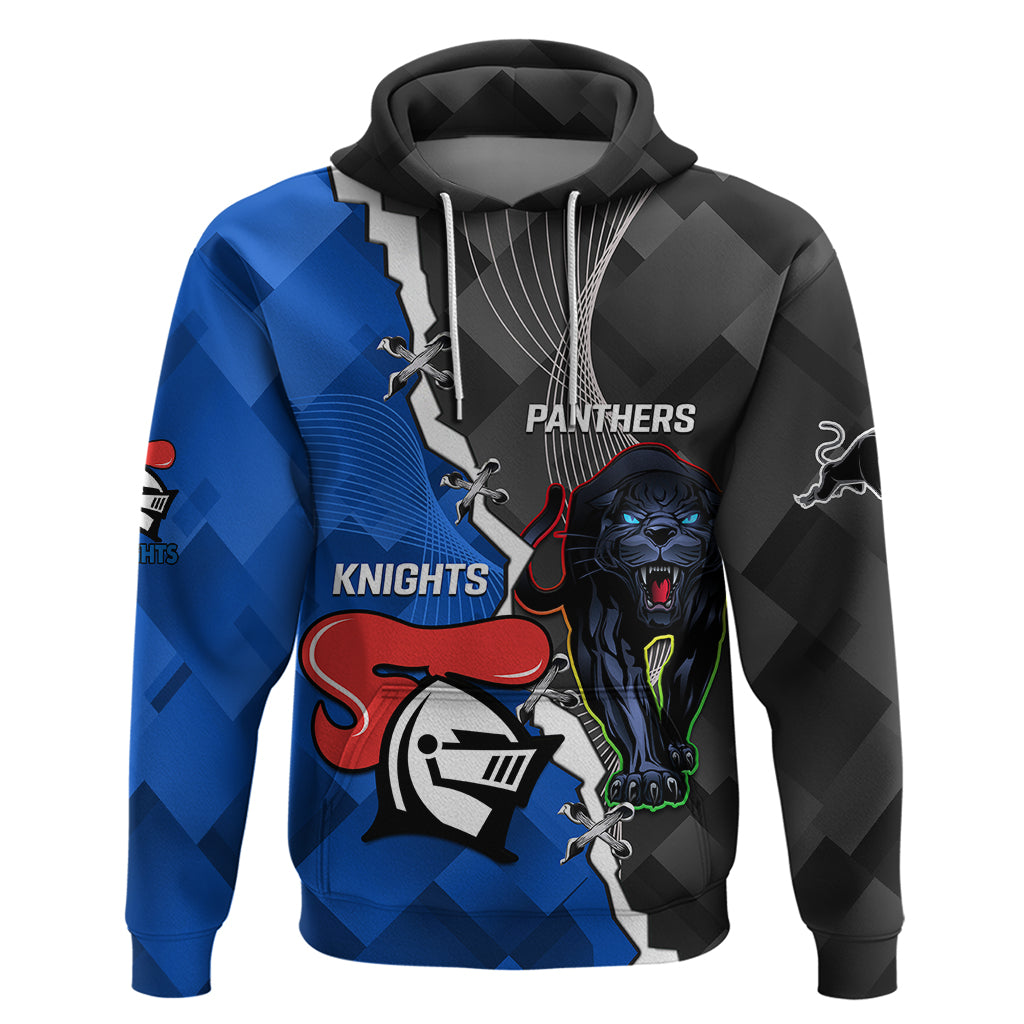 Personalised Panthers And Knights Rugby Hoodie 2023 Sporty Style - Vibe Hoodie Shop