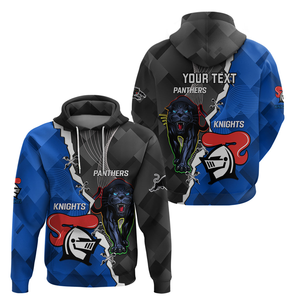 Personalised Panthers And Knights Rugby Hoodie 2023 Sporty Style - Vibe Hoodie Shop