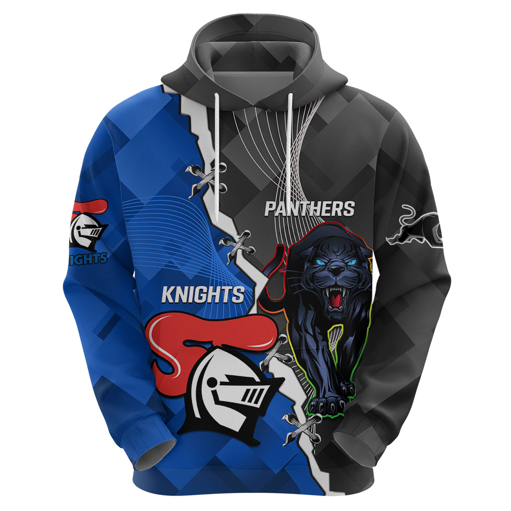 Personalised Panthers And Knights Rugby Hoodie 2023 Sporty Style - Vibe Hoodie Shop