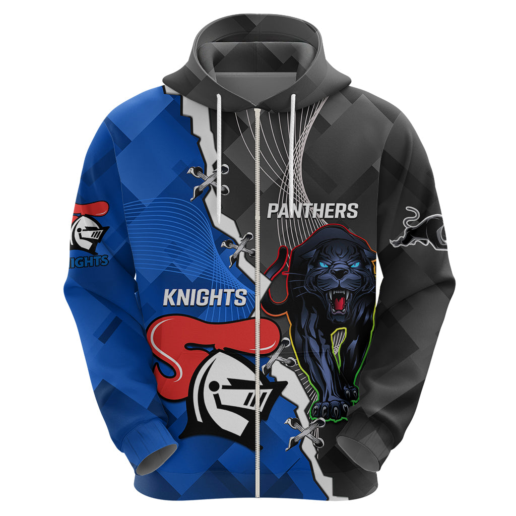 Personalised Panthers And Knights Rugby Hoodie 2023 Sporty Style - Vibe Hoodie Shop