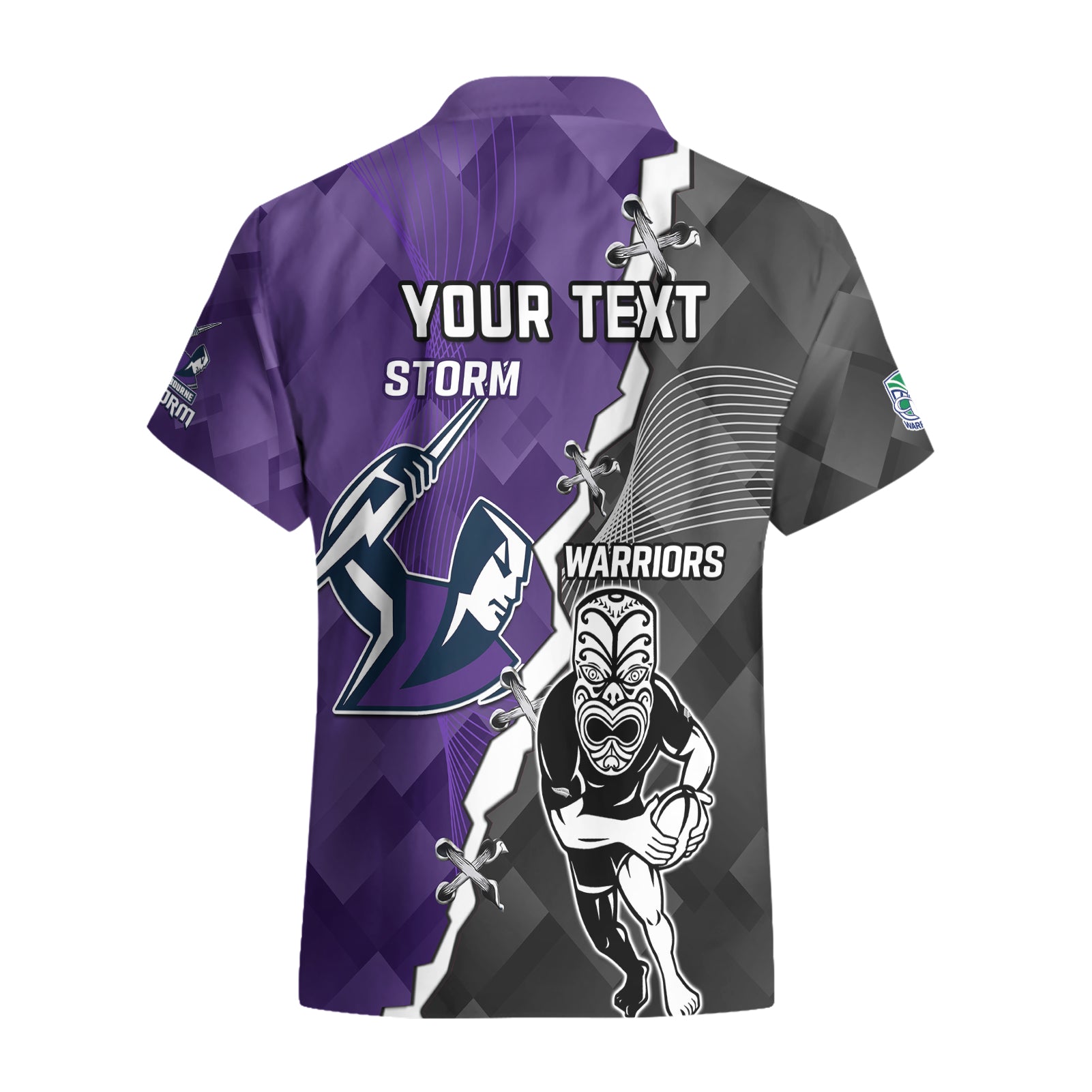 Personalised Storm And Warriors Rugby Hawaiian Shirt 2023 Sporty Style - Vibe Hoodie Shop
