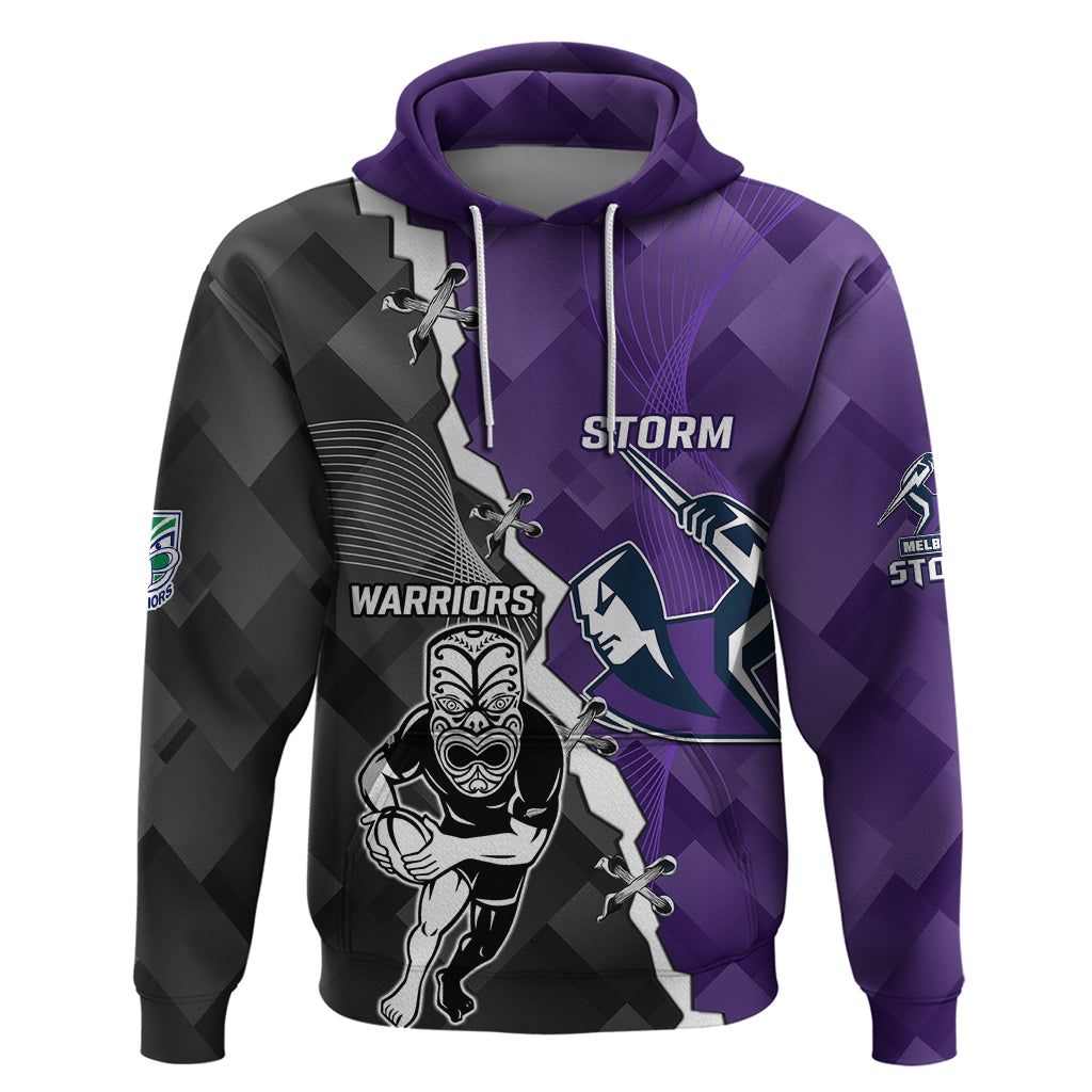 Personalised Storm And Warriors Rugby Hoodie 2023 Sporty Style - Vibe Hoodie Shop