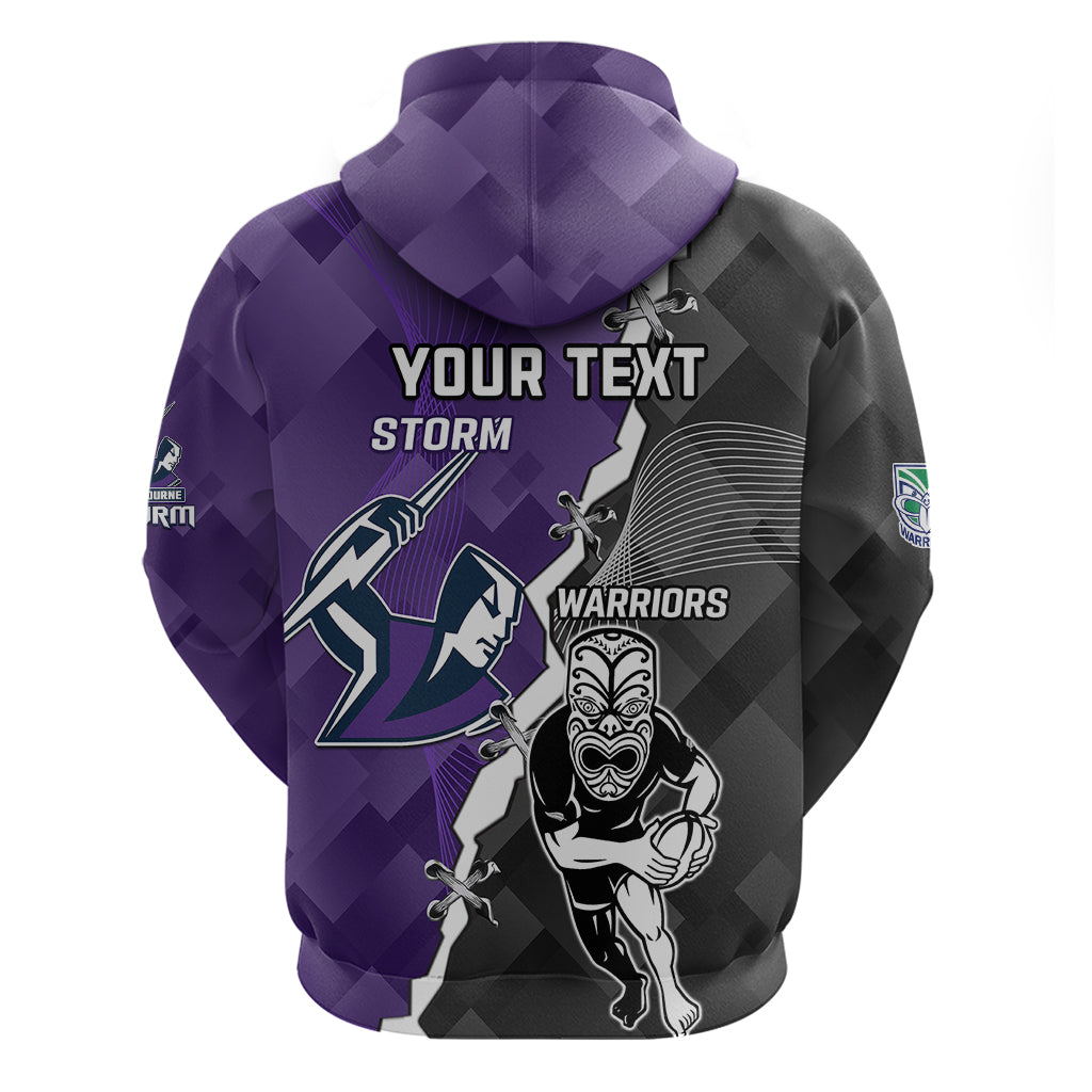Personalised Storm And Warriors Rugby Hoodie 2023 Sporty Style - Vibe Hoodie Shop