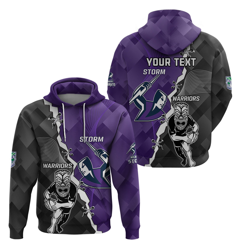 Personalised Storm And Warriors Rugby Hoodie 2023 Sporty Style - Vibe Hoodie Shop