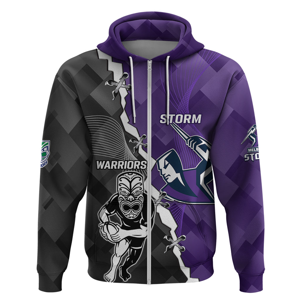 Personalised Storm And Warriors Rugby Hoodie 2023 Sporty Style - Vibe Hoodie Shop