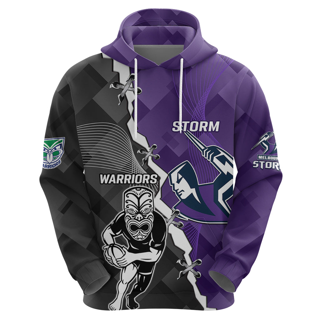 Personalised Storm And Warriors Rugby Hoodie 2023 Sporty Style - Vibe Hoodie Shop
