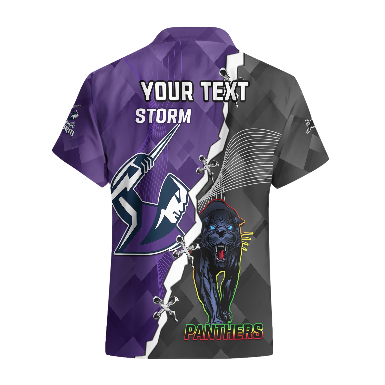 Personalised Storm And Panthers Rugby Hawaiian Shirt 2023 Sporty Style - Vibe Hoodie Shop