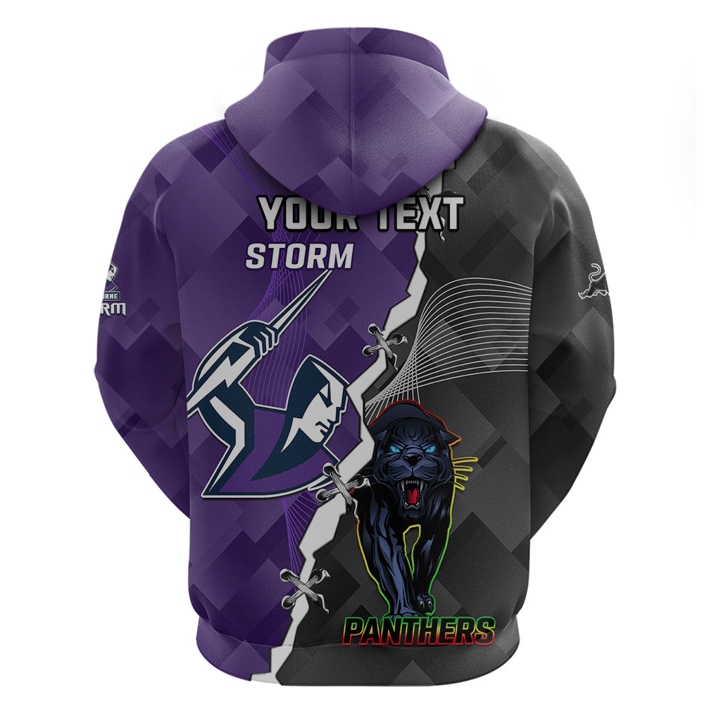 Personalised Storm And Panthers Rugby Hoodie 2023 Sporty Style - Vibe Hoodie Shop