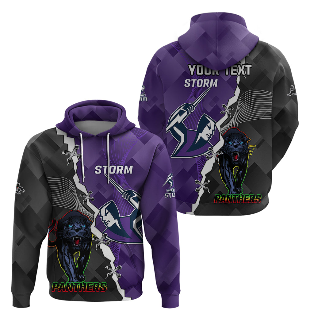 Personalised Storm And Panthers Rugby Hoodie 2023 Sporty Style - Vibe Hoodie Shop