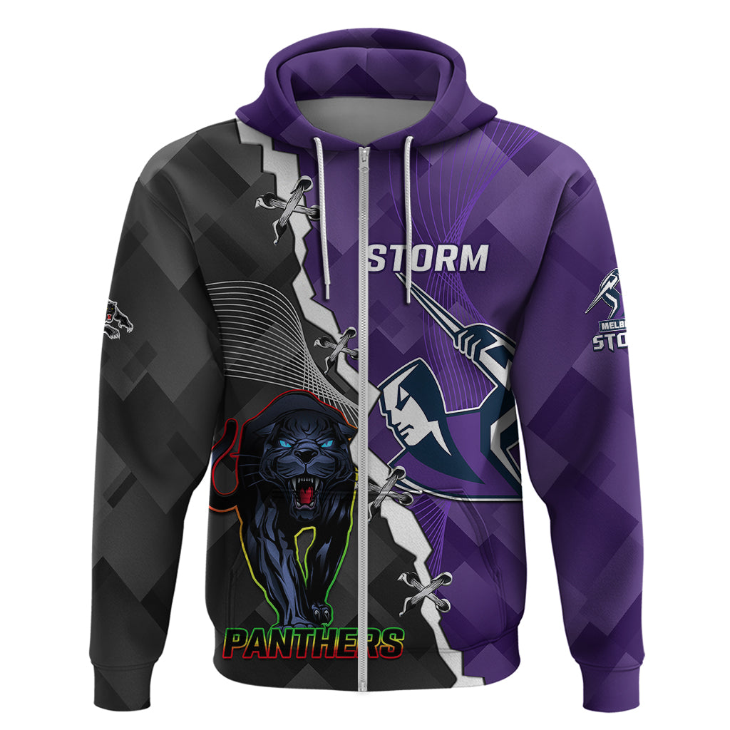 Personalised Storm And Panthers Rugby Hoodie 2023 Sporty Style - Vibe Hoodie Shop
