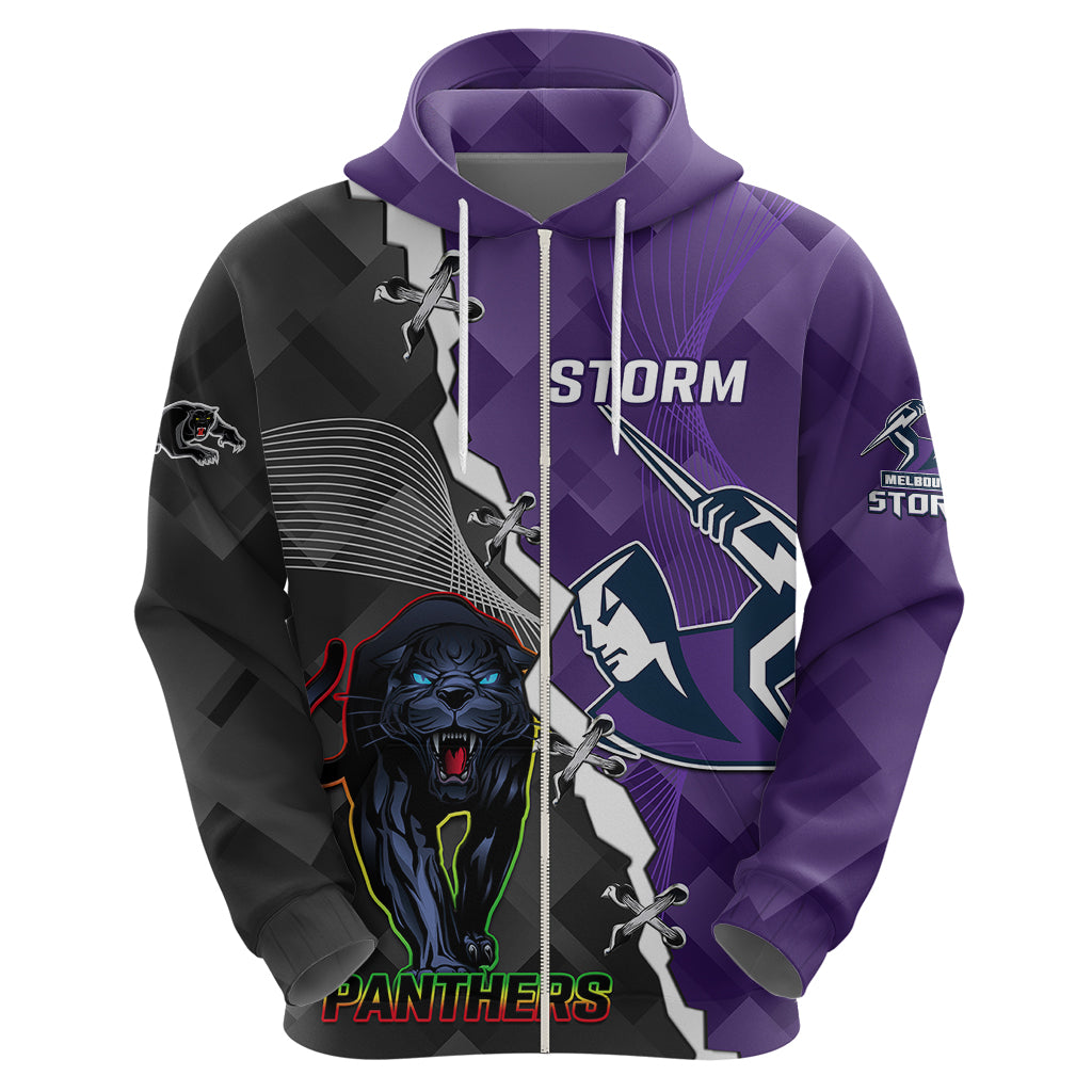 Personalised Storm And Panthers Rugby Hoodie 2023 Sporty Style - Vibe Hoodie Shop