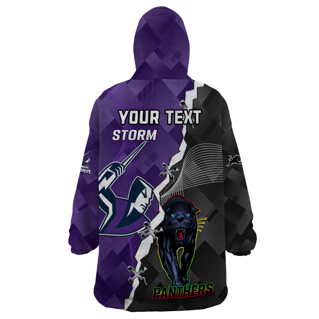 Personalised Storm And Panthers Rugby Wearable Blanket Hoodie 2023 Sporty Style - Vibe Hoodie Shop