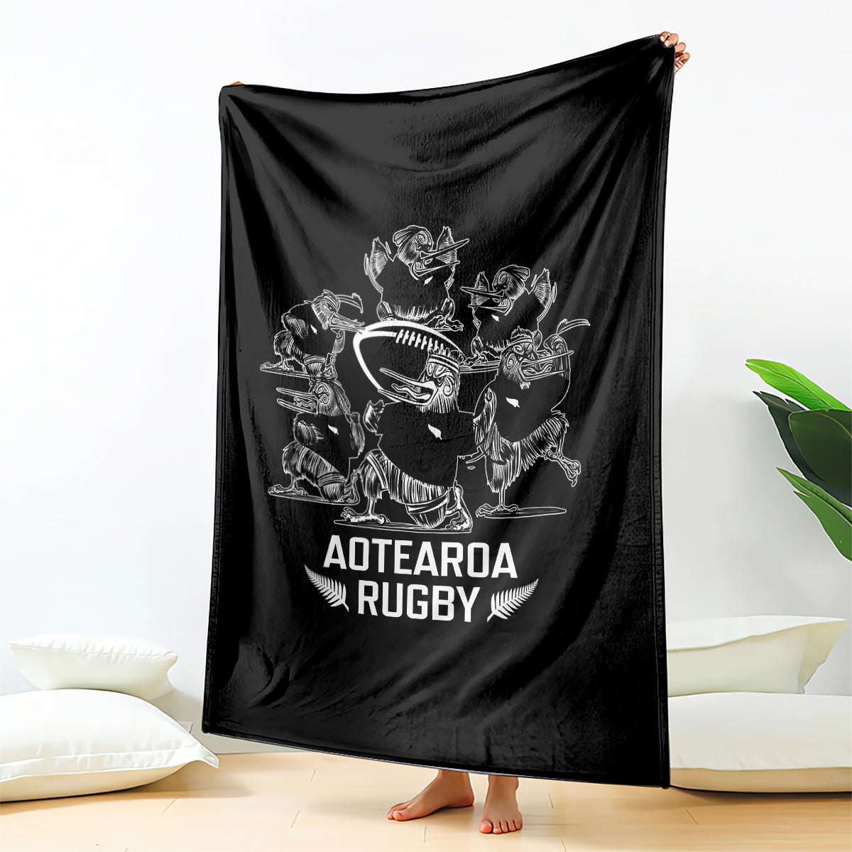 New Zealand Silver Fern Rugby Blanket Haka Aotearoa Kiwi Dance - Vibe Hoodie Shop