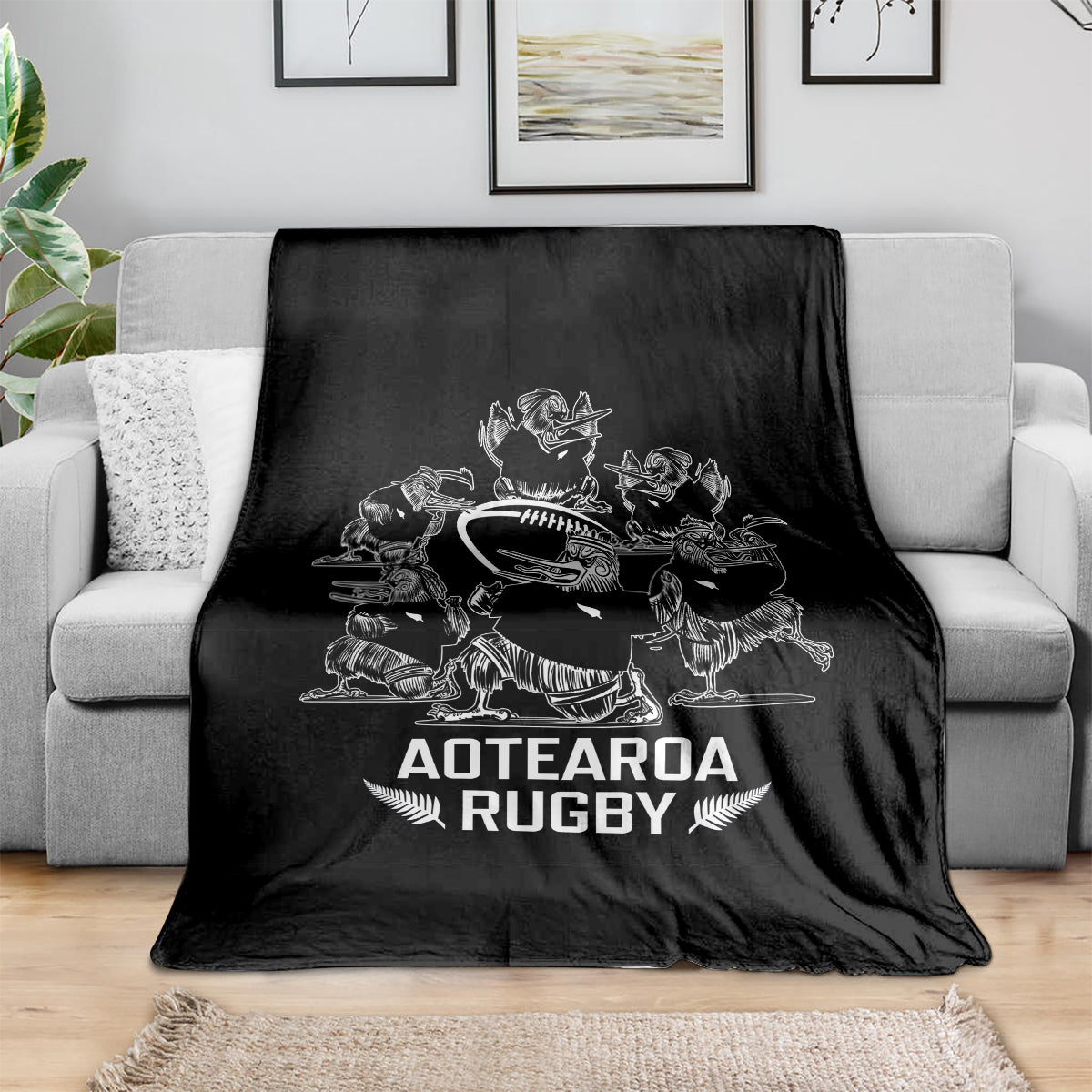 New Zealand Silver Fern Rugby Blanket Haka Aotearoa Kiwi Dance - Vibe Hoodie Shop