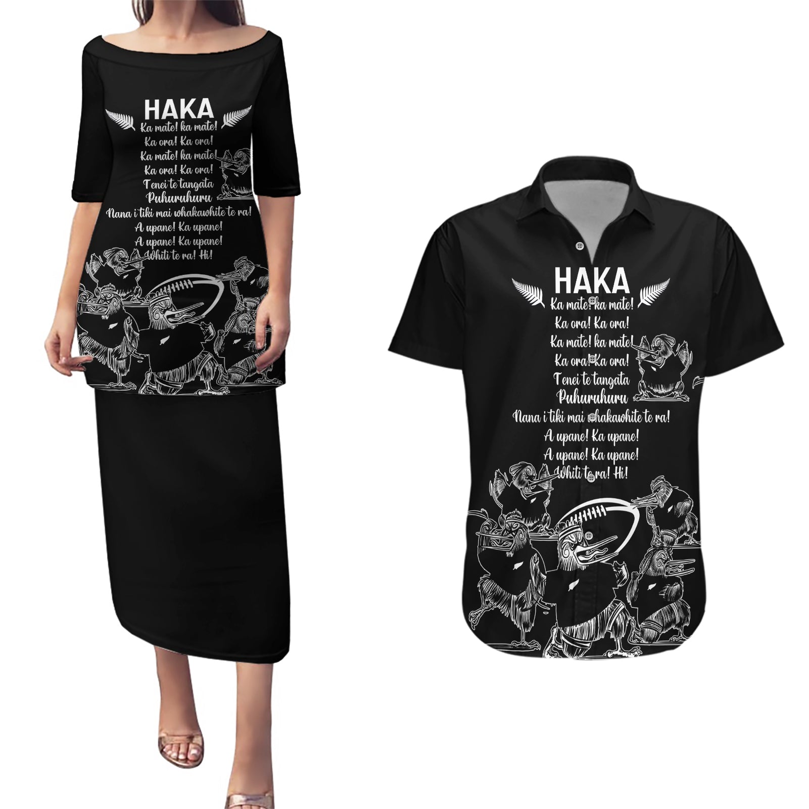 new-zealand-silver-fern-rugby-couples-matching-puletasi-dress-and-hawaiian-shirt-haka-aotearoa-kiwi-dance