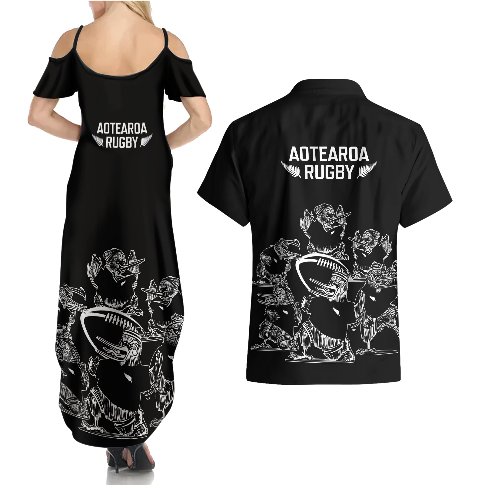 new-zealand-silver-fern-rugby-couples-matching-summer-maxi-dress-and-hawaiian-shirt-haka-aotearoa-kiwi-dance